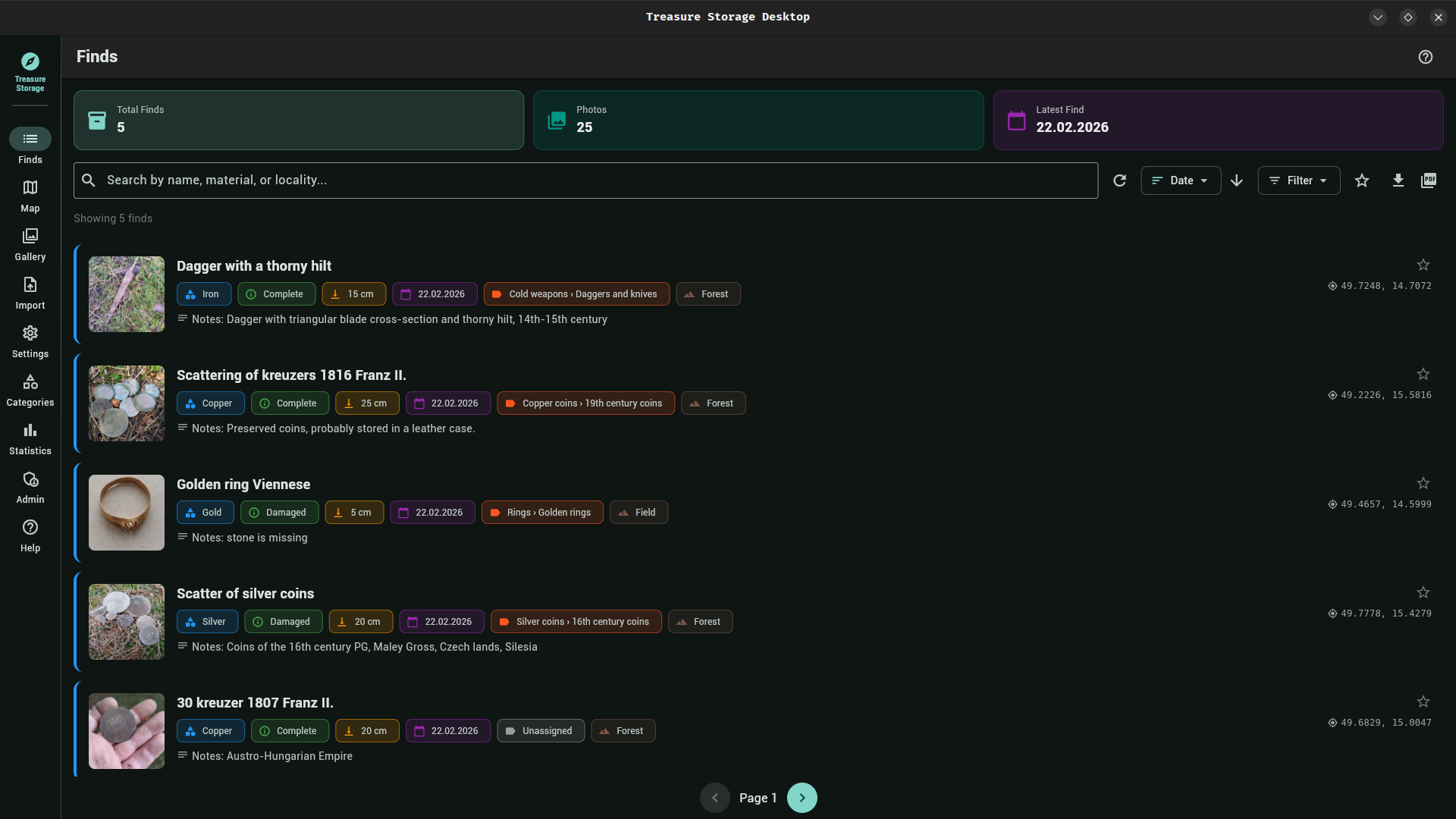 Treasure Storage Desktop Screenshot