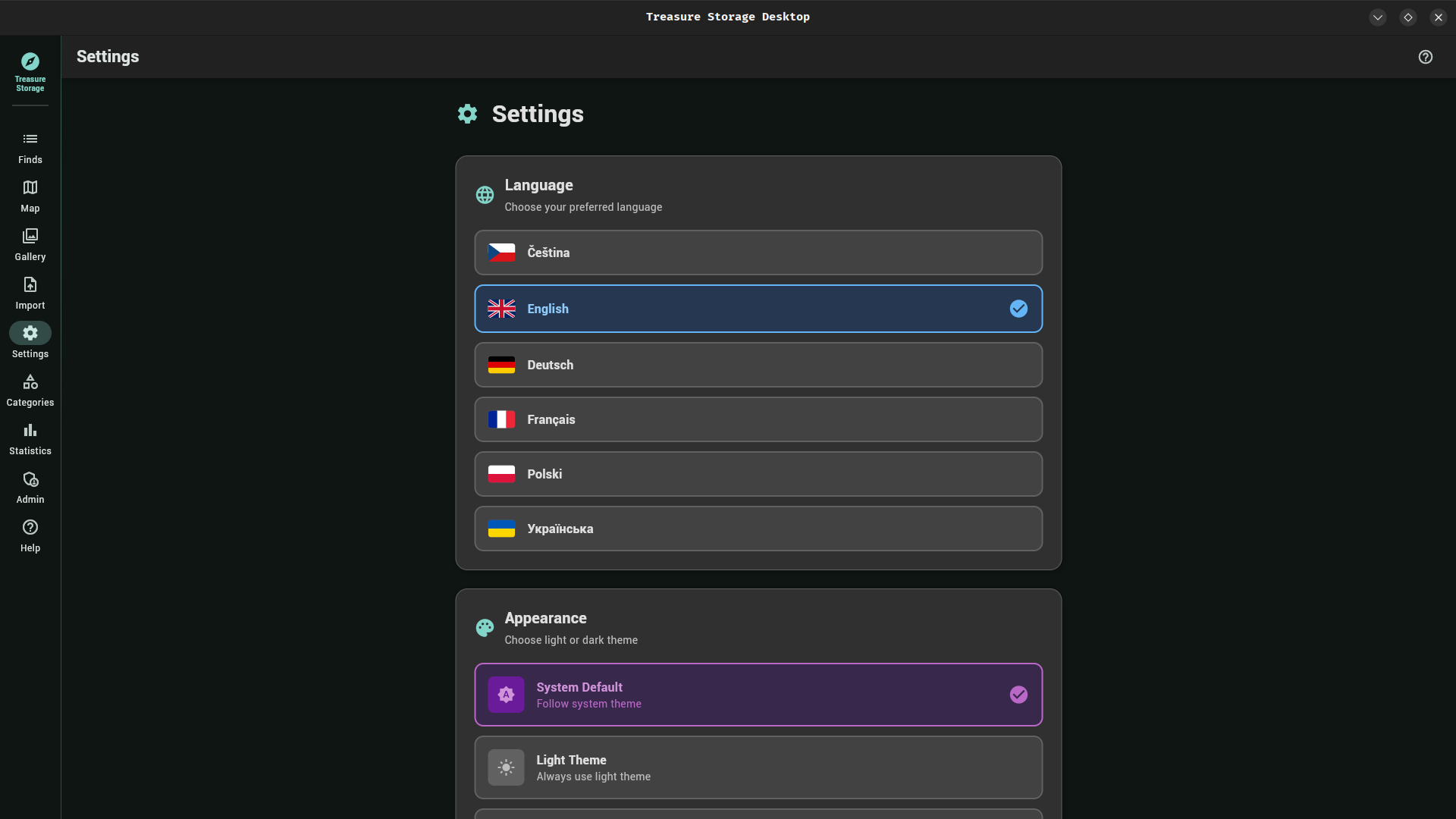 Extensive import and export options