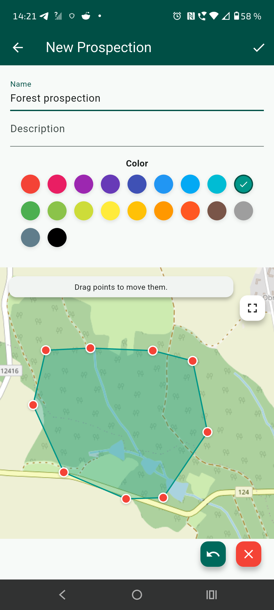 Prospection map (Polygon)